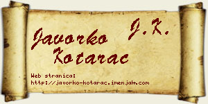 Javorko Kotarac vizit kartica